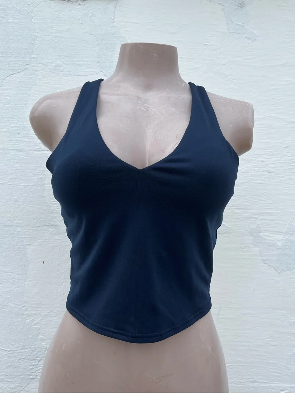 ALO Yoga Deep Blue V-Neck Sports Tank